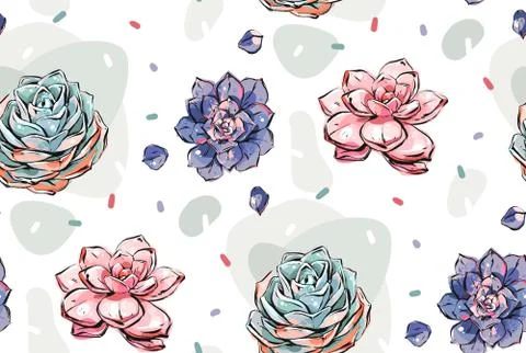 Hand drawn vector abstract ink graphic brush textured sketch drawing seamless Stock Illustration