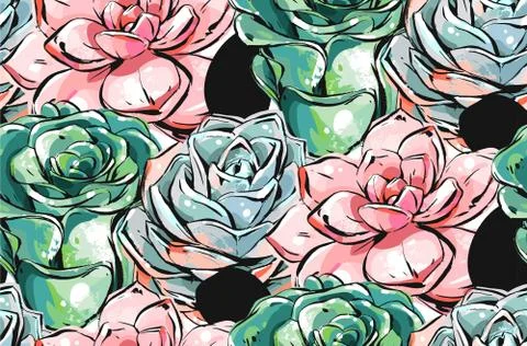 Hand drawn vector abstract ink brush grunge drawing textured crafted decoration Stock Illustration