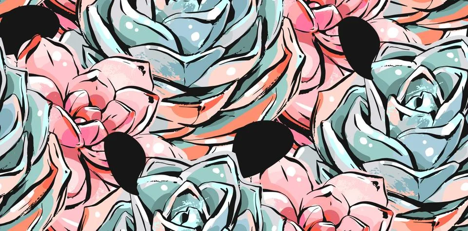 Hand drawn vector abstract ink brush grunge drawing textured crafted decoration Stock Illustration