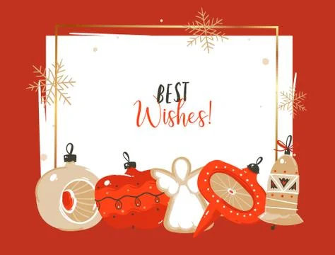 Hand drawn vector abstract Merry Christmas and Happy New Year time cartoon Stock Illustration