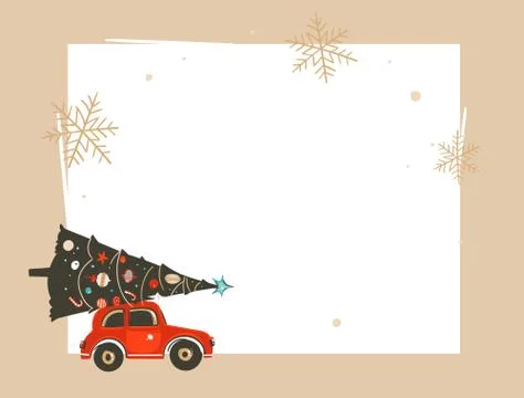 Hand drawn vector abstract Merry Christmas and Happy New Year sale time cartoon Ilustración de archivo