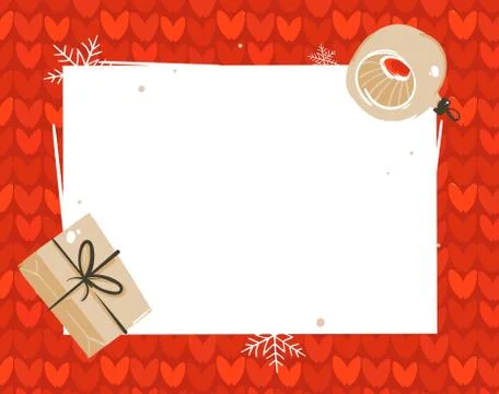 Hand drawn vector abstract Merry Christmas and Happy New Year time cartoon Stock Illustration