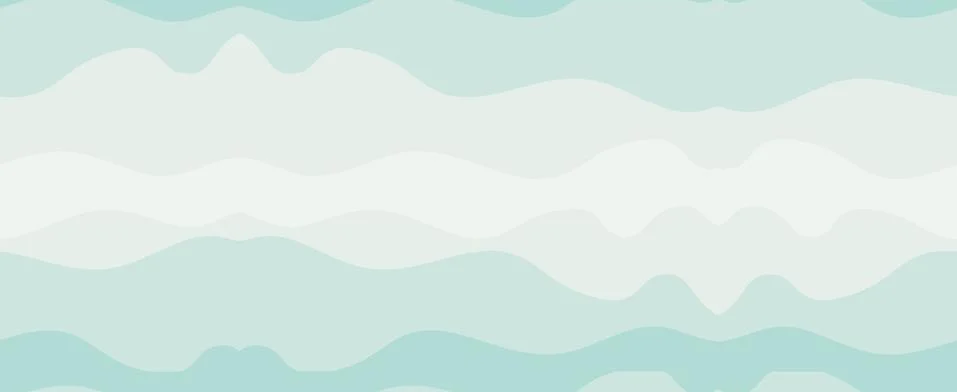 Hand drawn vector abstract minimalistic seamless pattern with ocean and sea Stock Illustration