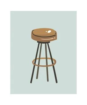 Hand drawn vector abstract modern cartoon cooking time kitchen interior Stock Illustration