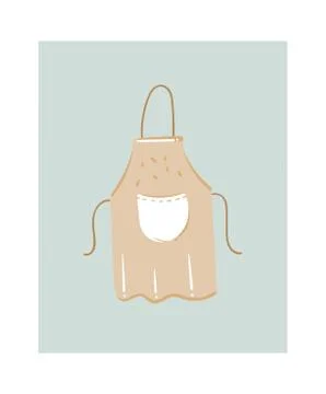 Hand drawn vector abstract modern cartoon cooking time fun illustrations icon Illustrazione stock