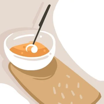 Hand drawn vector abstract modern cartoon cooking class illustrations poster Stock Illustration