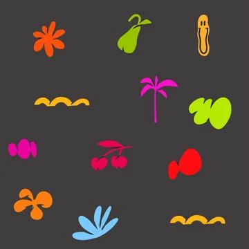 Hand drawn vector abstract simple contemporary art seamless pattern,creative イラスト素材