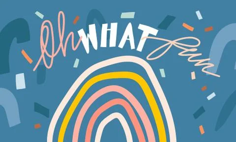 Hand drawn vector abstract stock graphic illustrations border with positive Stock Illustration