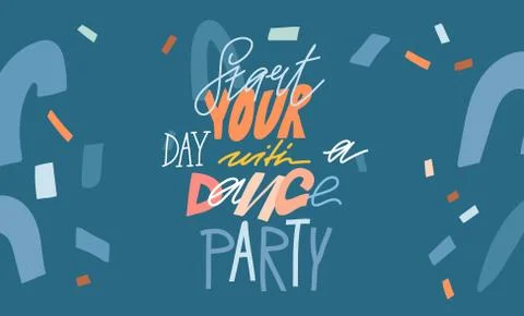 Hand drawn vector abstract stock graphic illustration with positive handwritten Stock Illustration