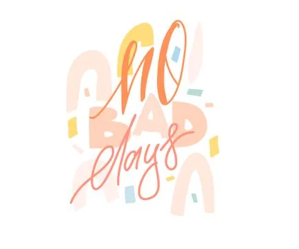 Hand drawn vector abstract stock graphic illustration with handwritten positive Stock Illustration
