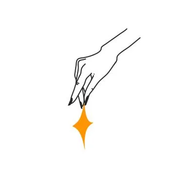 Hand drawn vector abstract stock flat graphic illustration with logo elements Stock Illustration
