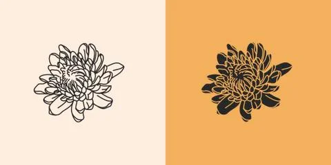 Hand drawn vector abstract stock flat graphic illustration with logo elements Stock Illustration
