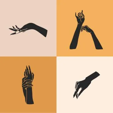 Hand drawn vector abstract stock flat graphic illustration with logo elements Stock Illustration