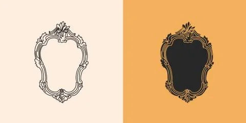 Hand drawn vector abstract stock flat graphic illustration with logo elements Stock Illustration