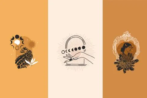 Hand drawn vector abstract stock flat graphic illustration with logo elements イラスト素材
