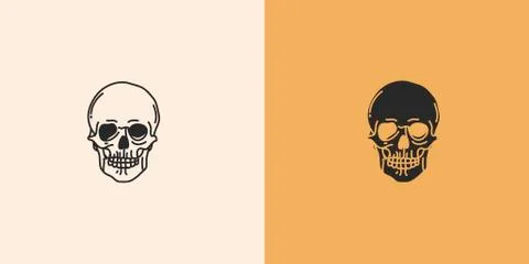 Hand drawn vector abstract stock flat graphic illustration with logo elements Stock Illustration