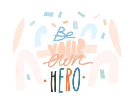 Hand drawn vector abstract stock graphic illustration with motivational Stock Illustration