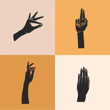 Hand drawn vector abstract stock flat graphic illustration with logo elements Stock Illustration