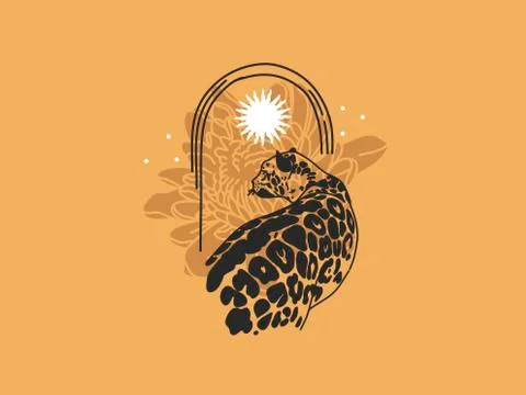 Hand drawn vector abstract stock flat graphic illustration with logo elements Illustrazione stock