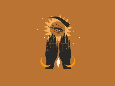 Hand drawn vector abstract stock flat graphic illustration with logo elements Illustrazione stock