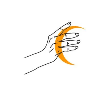 Hand drawn vector abstract stock flat graphic illustration with logo elements Illustrazione stock