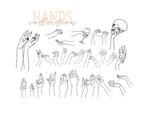 Hand drawn vector abstract stock flat graphic illustration with logo elements Stock Illustration