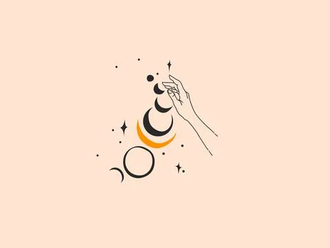 Hand drawn vector abstract stock flat graphic illustration with logo elements イラスト素材