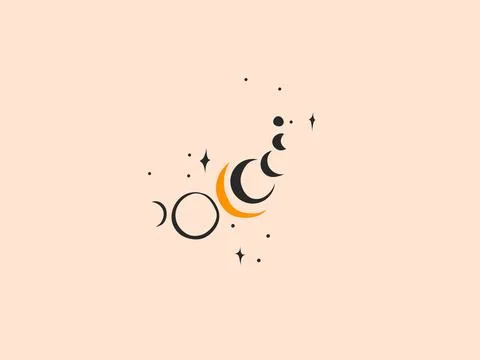 Hand drawn vector abstract stock flat graphic illustration with logo elements Illustrazione stock