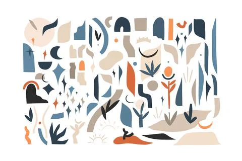 Hand drawn vector abstract stock graphic illustration collection set bundle with Stock Illustration