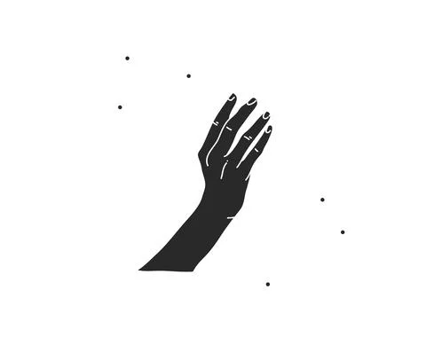 Hand drawn vector abstract stock flat graphic illustration with logo elements Stock Illustration