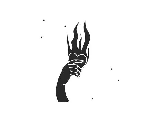 Hand drawn vector abstract stock flat graphic illustration with logo elements Stock Illustration