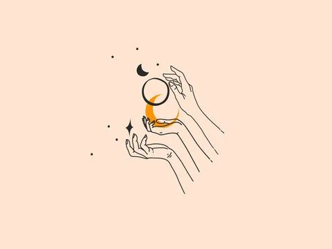 Hand drawn vector abstract stock flat graphic illustration with logo elements Stock Illustration