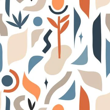 Hand drawn vector abstract stock graphic illustration art seamless pattern,with Illustrazione stock
