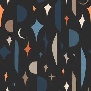 Hand drawn vector abstract stock graphic illustration art seamless pattern,with 库存插图