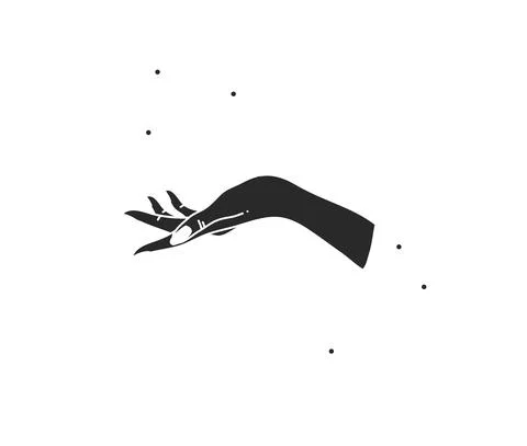 Hand drawn vector abstract stock flat graphic illustration with logo elements Illustrazione stock