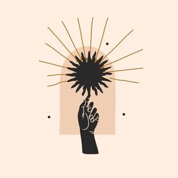 Hand drawn vector abstract stock flat graphic illustration with logo element Illustrazione stock