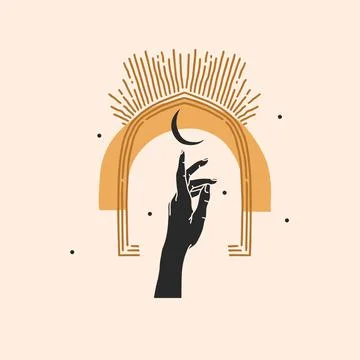 Hand drawn vector abstract stock flat graphic illustration with logo element Stock Illustration