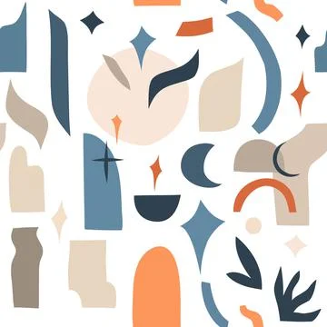 Hand drawn vector abstract stock graphic illustration art seamless pattern,with 스톡 일러스트