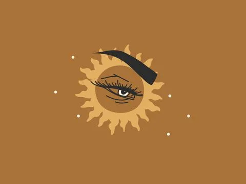 Hand drawn vector abstract stock flat graphic illustration with logo elements Stock Illustration