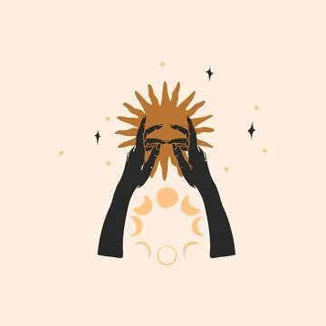 Hand drawn vector abstract stock flat graphic illustration with logo element Illustrazione stock