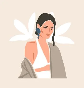 Hand drawn vector abstract stock flat graphic contemporary aesthetic fashion Stock Illustration