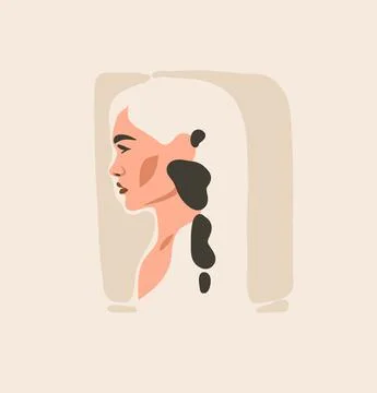 Hand drawn vector abstract stock flat graphic contemporary aesthetic fashion Stock Illustration