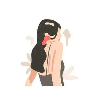 Hand drawn vector abstract stock flat graphic contemporary aesthetic fashion Stock Illustration