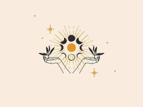 Hand drawn vector abstract stock flat graphic illustration with logo element Stock Illustration