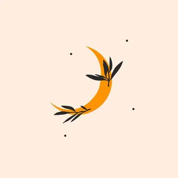 Hand drawn vector abstract stock graphic illustration with logo element,bohemian Stock Illustration