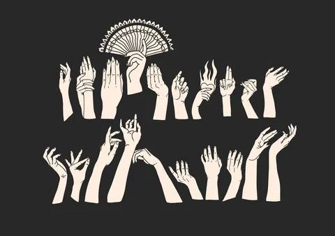 Hand drawn vector abstract stock flat graphic illustration with logo elements Stock Illustration