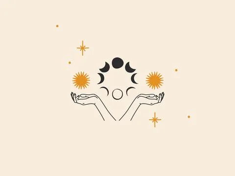 Hand drawn vector abstract stock flat graphic illustration with logo element Stock Illustration