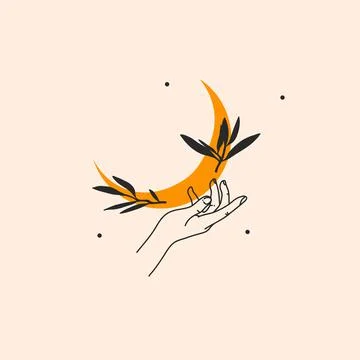 Hand drawn vector abstract stock graphic illustration with logo element,bohemian Illustrazione stock