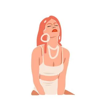Hand drawn vector abstract stock flat graphic contemporary line art,aesthetic Stock Illustration