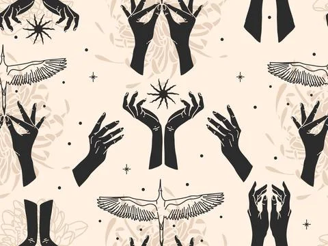 Hand drawn vector abstract stock graphic illustration sketch seamless pattern Stock Illustration